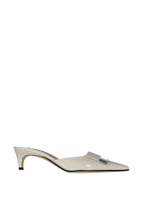 Sergio Rossi sr1 plaque-detail mules - Neutrals