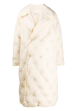 Maison Margiela quilted long coat - Neutrals