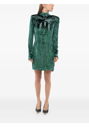 Balmain velvet-finish dress - Green
