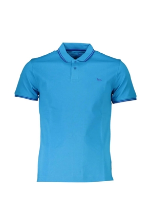 Harmont & Blaine piping-detail piqué polo shirt - Blue