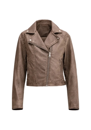 GUESS USA quilted-panel notched-lapel jacket - Brown