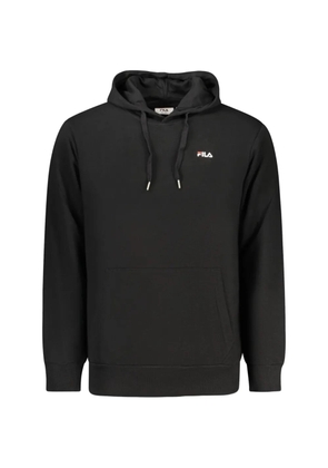 Fila logo-patch hoodie - Black