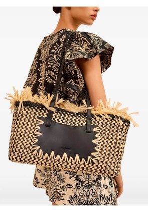 Ulla Johnson small Lali fringe-trim tote bag - Neutrals