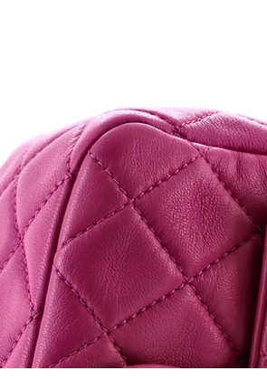 CHANEL Pre-Owned Pearl Crush Square Flap Bag Quilted Lambskin Mini crossbody bag - Purple