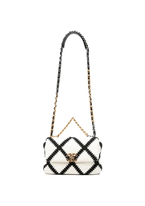 CHANEL Pre-Owned small 19 flap cross body bag - White