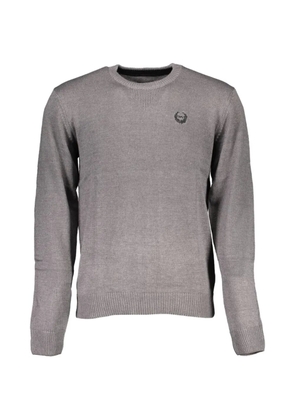 Gian Marco Venturi Vintage elbow-patch crew-neck sweater - Grey