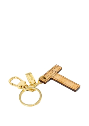 ALVIERO MARTINI 1° CLASSE letter T leather keyring - Neutrals