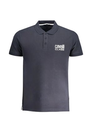 Cavalli Class logo-embroidered polo shirt - Blue