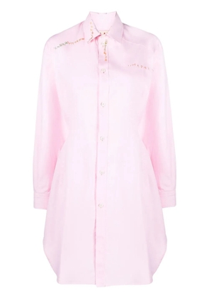 Marni embroidered shirt dress - Pink