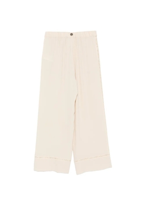 Semicouture Elle lace-trim trousers - Neutrals