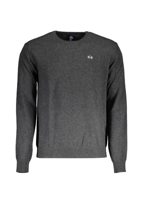La Martina embroidered-logo crew-neck jumper - Grey