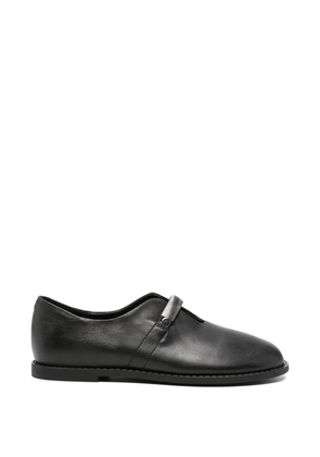 SERGIO MORETTI FIRENZE metal-bar leather loafers - Black