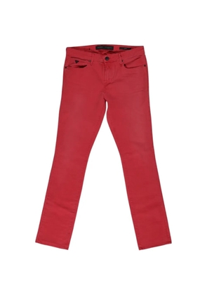 GUESS USA logo-patch trousers - Red