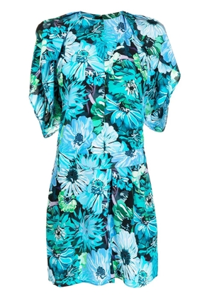 Stella McCartney floral-print silk mini dress - Blue