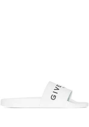 Givenchy contrast logo slides - White