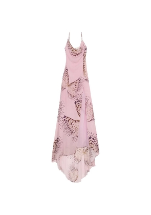 Blumarine butterfly-print maxi dress - Pink