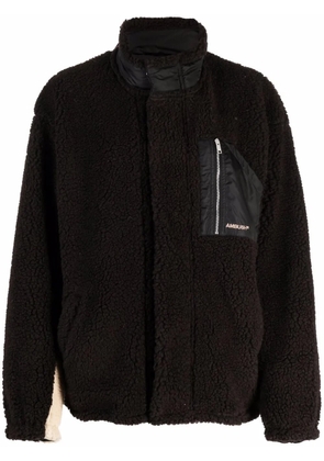AMBUSH two-tone teddy jacket - Brown