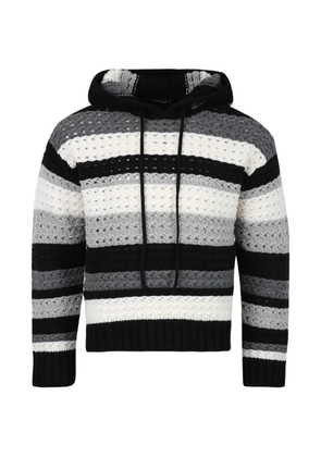 Nahmias striped crochet hoodie - Black
