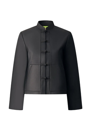 Shanghai Tang buttoned leather jacket - Black