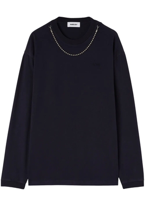 AMBUSH chain-embellished cotton sweatshirt - Blue