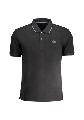 La Martina logo-embroidered polo shirt - Black