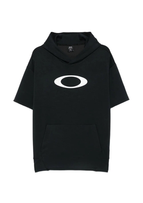 Oakley logo-print short-sleeve hoodie - Black