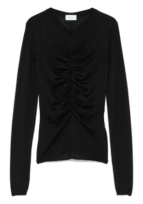 Saint Laurent ruched sweater - Black