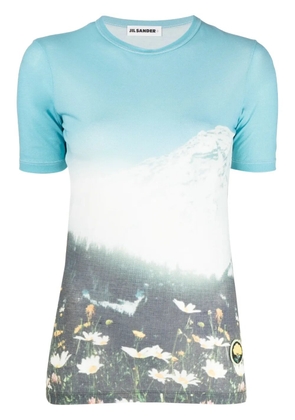 Jil Sander graphic-print cotton T-shirt - Blue