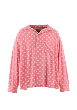 SAINT MXXXXXX polka-dot long-sleeve shirt - Pink