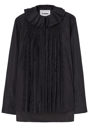 Jil Sander ruff-collar long-sleeve blouse - Black