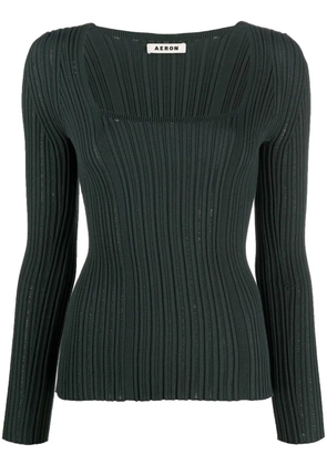AERON Finesse ribbed-knit jumper - Green