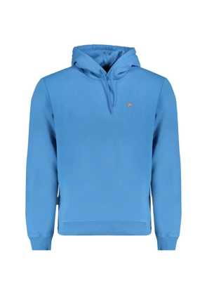 Napapijri logo-patch drawstring hoodie - Blue