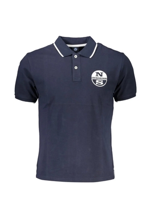 North Sails logo-print tipped polo shirt - Blue