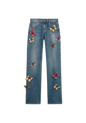 Blumarine butterfly-embellishment jeans - Blue