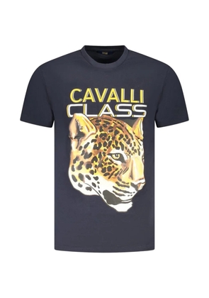 Cavalli Class leopard-print T-shirt - Blue