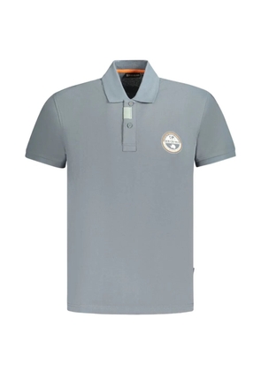 Napapijri logo-patch cotton polo shirt - Grey