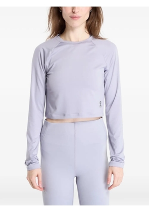 On cropped raglan-sleeve T-shirt - Purple