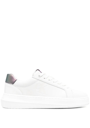 Calvin Klein iridescent-effect low-top sneakers - White