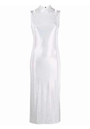 Balmain embellished mid length dress - White