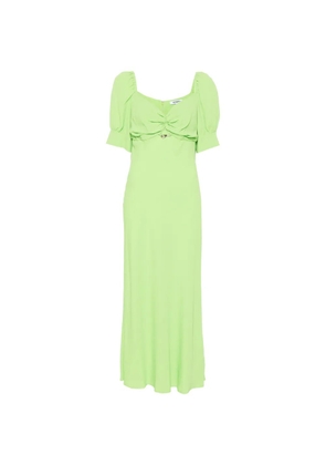 Vivetta ruched puff-sleeve midi dress - Green