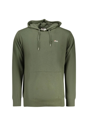 Fila logo-embroidered pouch-pocket hoodie - Green