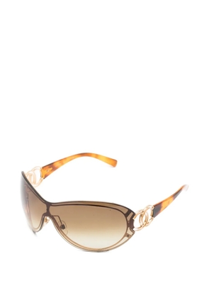 CHANEL Pre-Owned 2000s tortoiseshell-effect sunglasses - Neutrals