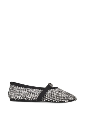 GCDS crystal-embellished ballet flats - Silver