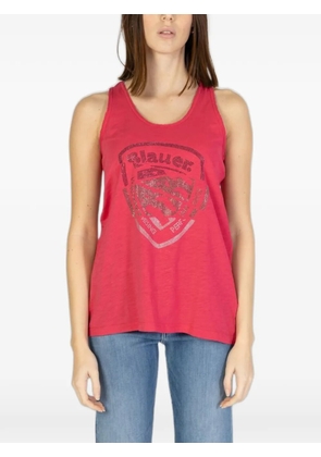 Blauer rhinestone-embellished tank top - Red