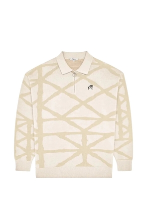 Malbon Golf Verdant geometric-pattern polo shirt - Neutrals
