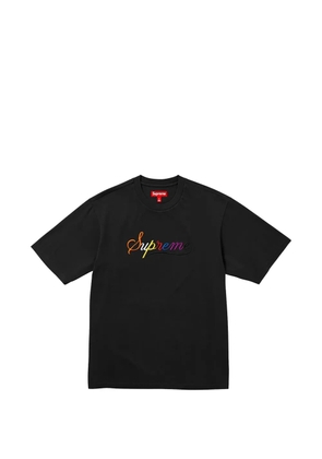 Supreme cursive-logo T-shirt - Black