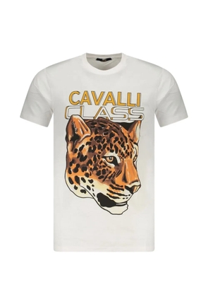 Cavalli Class leopard-print T-shirt - White
