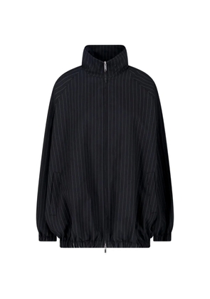 The Frankie Shop Baxter stripe-pattern bomber jacket - Black