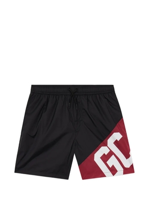 GCDS logo-band swim shorts - Black