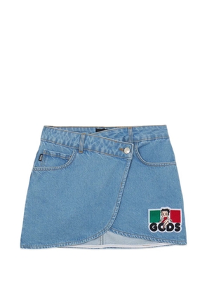 GCDS Betty Boop mini skirt - Blue